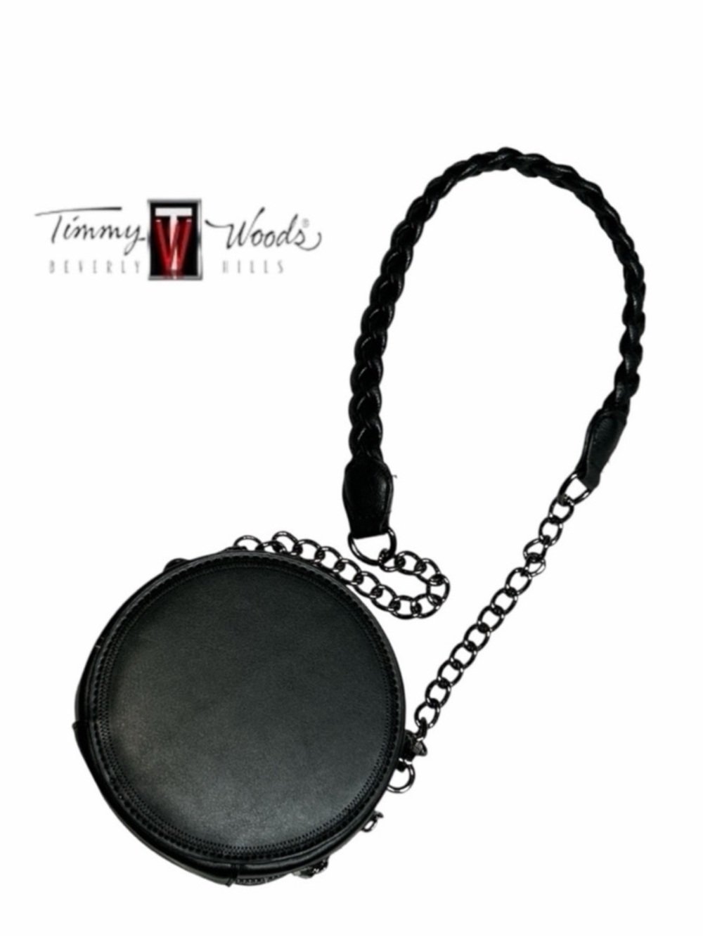 Timmy Woods Beverly Hills Black Circle Shoulder Bag